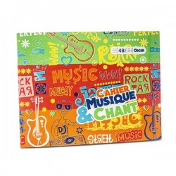 CAHIER DE MUSIQUE ET CHANTS 17*22 48P OSCAR