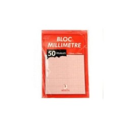PAPIER MILLIMETRE PAQUET DE 50