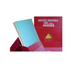 FICHE BRISTOL PM COULEURS PAQUET DE 100