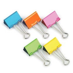 PINCE DOUBLE CLIP 32MM COULEUR
