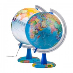 GLOBE LUMINEUX 20CM ROTATIF FRANCAIS
