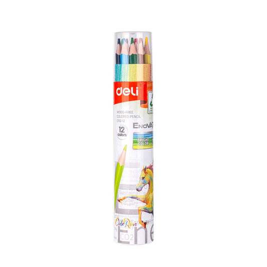 CRAYONS DE COULEUR DELI COLORUN 12 EN BOITE REF C112-12