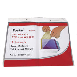 COUVRE LIVRE ADHESIF FOSKA 50*36 POCH DE 10