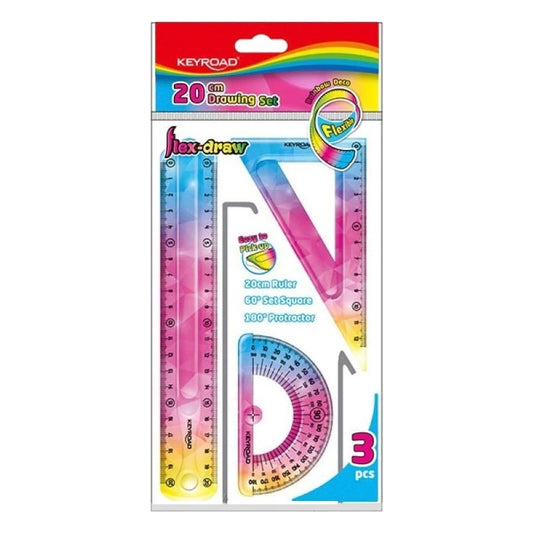 POCHETTE GEOMETRIQUE KEYROAD 20CM FLEX-DRAW