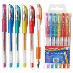 STYLO GLITTER KEYROAD POCH DE 6