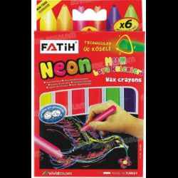 CRAYON DE CIRE FATIH DE 6 NEON REF 50190