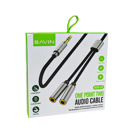 CABLE AUDIO 2EN1 BAVIN REF AUX-20