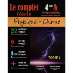 LE COMPLET RESOLU-PHY CHIMIE 4E SC.EXPERIMENTALES TOME1