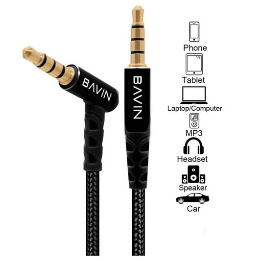 CABLE AUDIO 3.5*3.5MM BAVIN  REF AUX-06 BK
