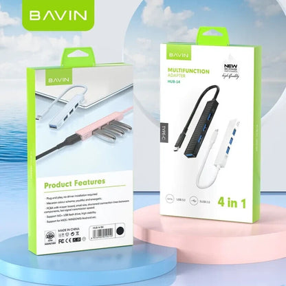 ADAPTATEUR MULTIFONCTION 4EN1 BAVIN REF HUB-14 noir