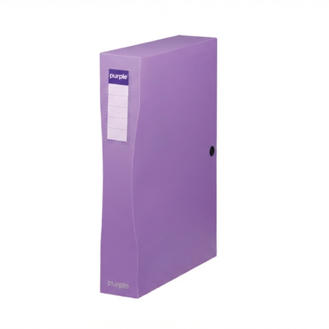 BOITE DE CLASSEMENT PURPLE DOS 80 PASTEL VIOLET