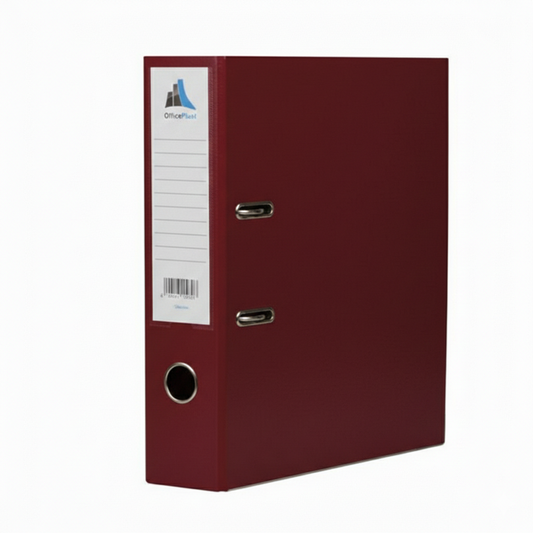 CLASSEUR A LEVIER OFFICEPLAST 75MM ROUGE BORDEAUX