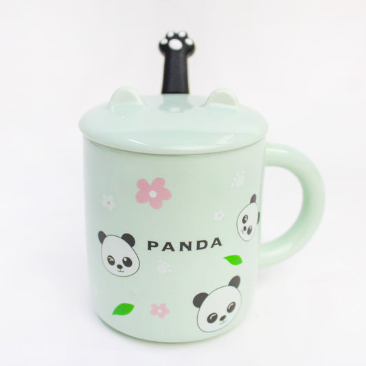 MUG EN CERAMIQUE AVEC COUVERTURE+ CUILLERE