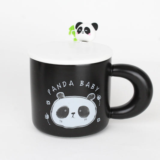 MUG EN CERAMIQUE AVEC COUVERTURE+ CUILLERE
