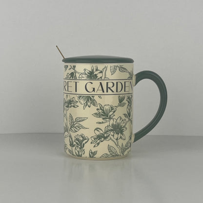 MUG EN CERAMIQUE AVEC COUVERTURE+ CUILLERE REF HZ770-742