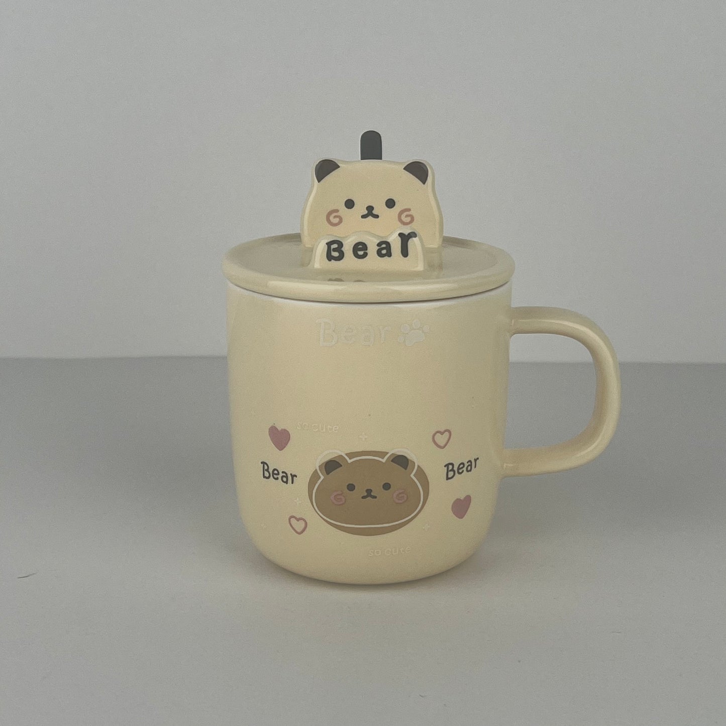 MUG EN CERAMIQUE AVEC COUVERTURE+ CUILLERE REF HZ780-18