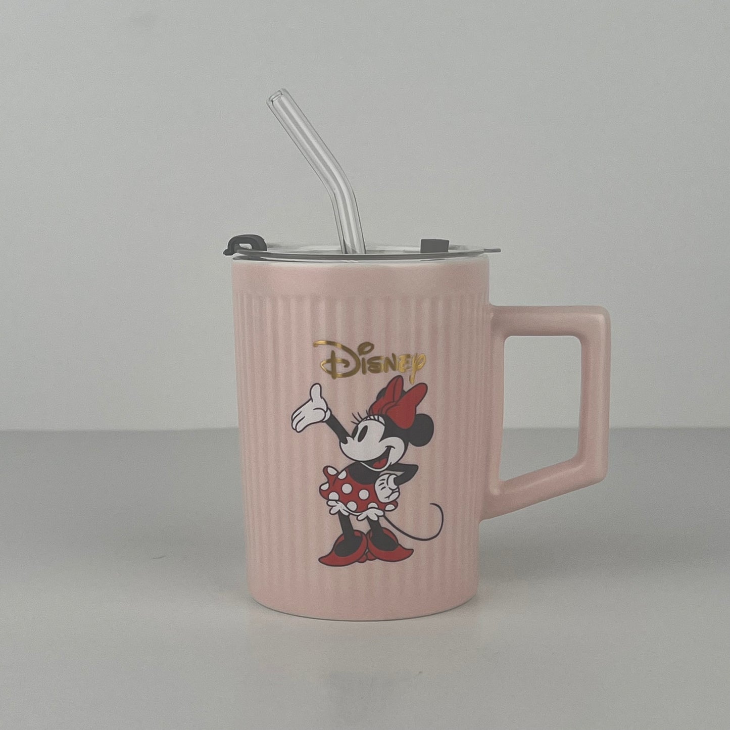 MUG EN CERAMIQUE AVEC COUVERTURE + PAILLE REF HZ780-43