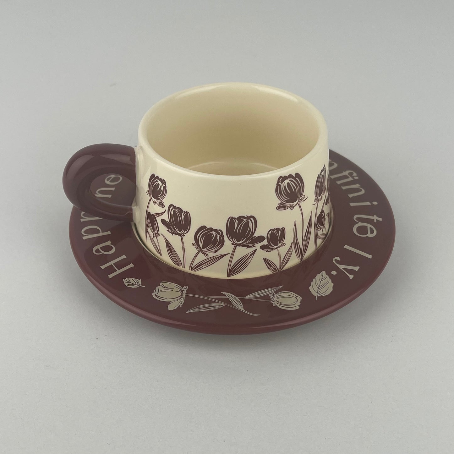 MUG EN CERAMIQUE AVEC SOUS TASSE REF HZ780-61