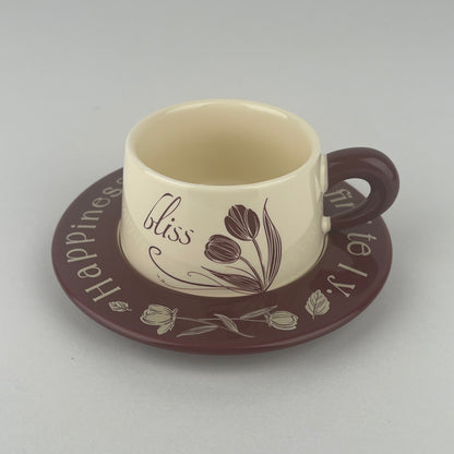 MUG EN CERAMIQUE AVEC SOUS TASSE REF HZ780-61