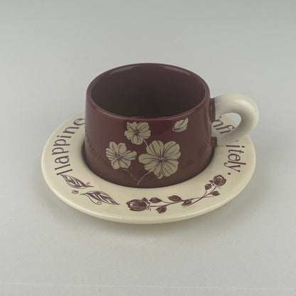 MUG EN CERAMIQUE AVEC SOUS TASSE REF HZ780-61
