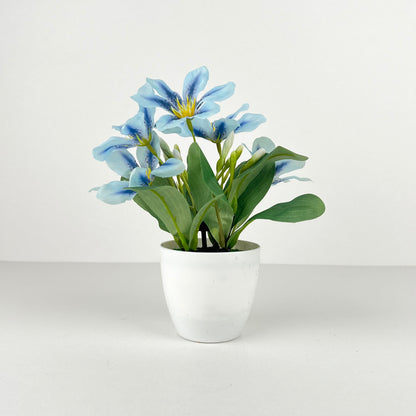 POT DECORATIF PM PLASTIQUE FLEURES  REF HZ744-9