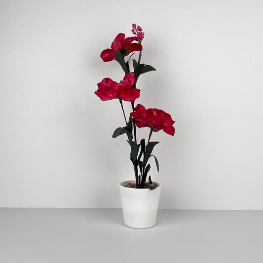 POT DECORATIF PLASTIQUE FLEURES  REF GH 10-4 10-5