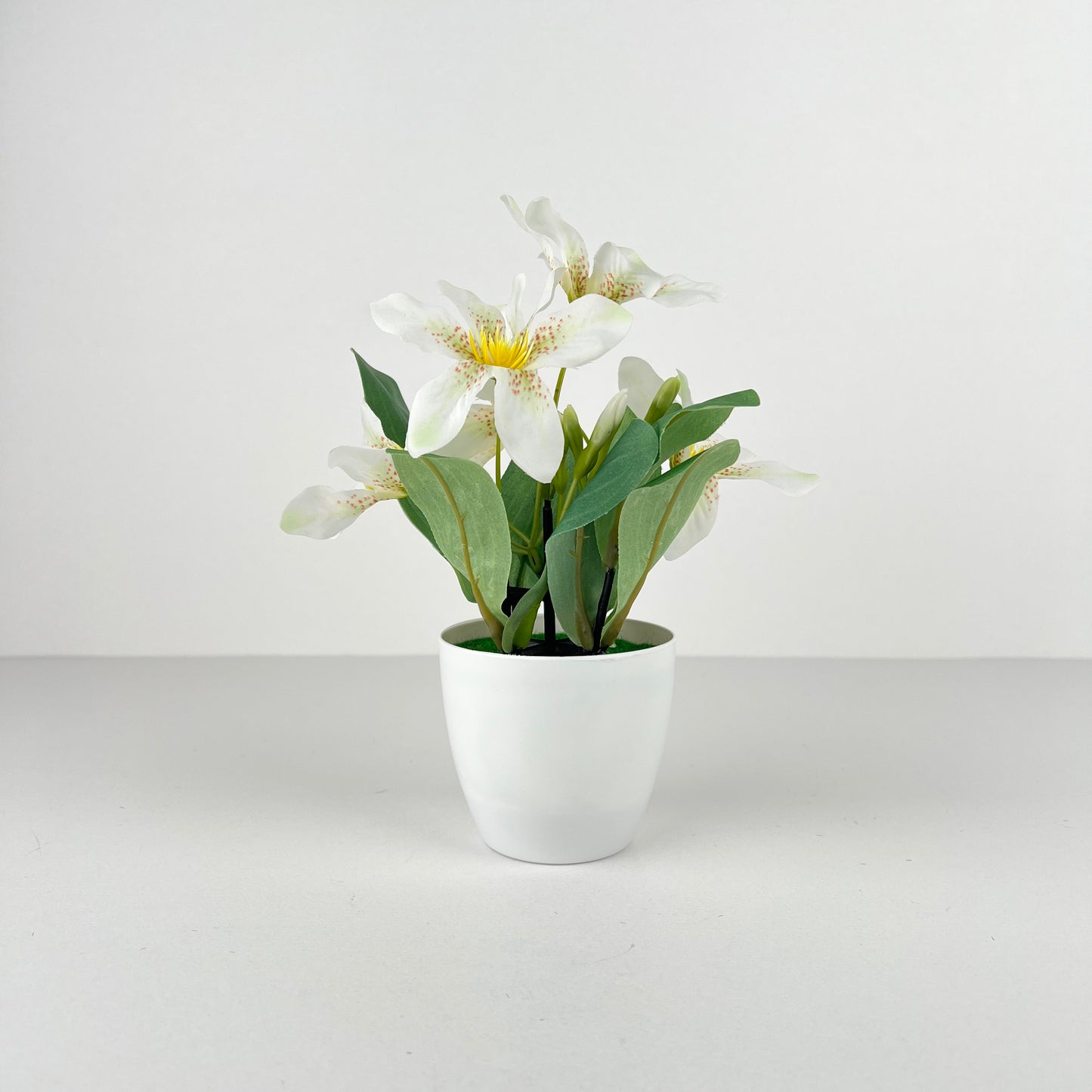 POT DECORATIF PM PLASTIQUE FLEURES  REF HZ744-9