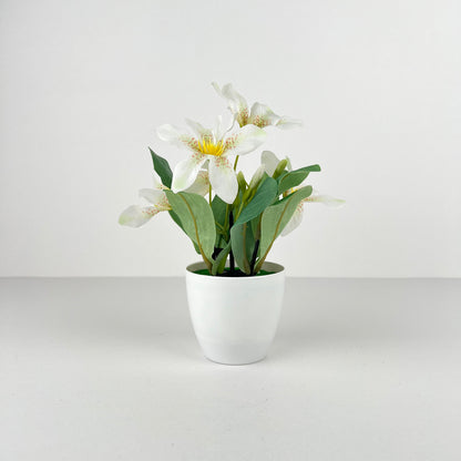 POT DECORATIF PM PLASTIQUE FLEURES  REF HZ744-9