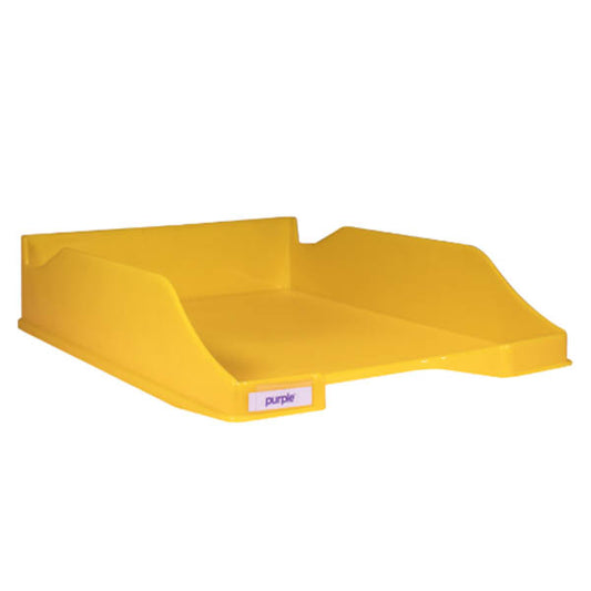 CORBEILLE A COURRIER PURPLE PASTEL JAUNE