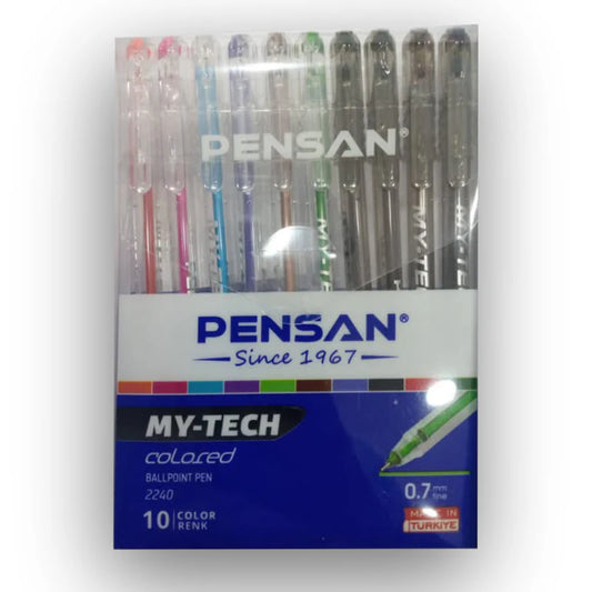 STYLO A BILLE PENSAN MY-TECH 0.7MM POCH DE 10