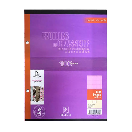 RECHARGE CLASSEUR DESSIN 17x22 SELECTA