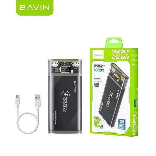 POWER BANK BAVIN 10000MAH 2USB+TYPE-C REF PC001