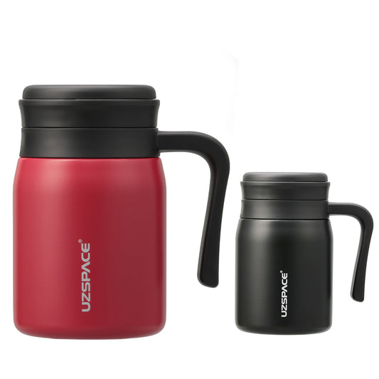 BOUTEILLE A EAU UZSPACE TWB-4078 470ML CLOUDY BLACK BROCADE RED
