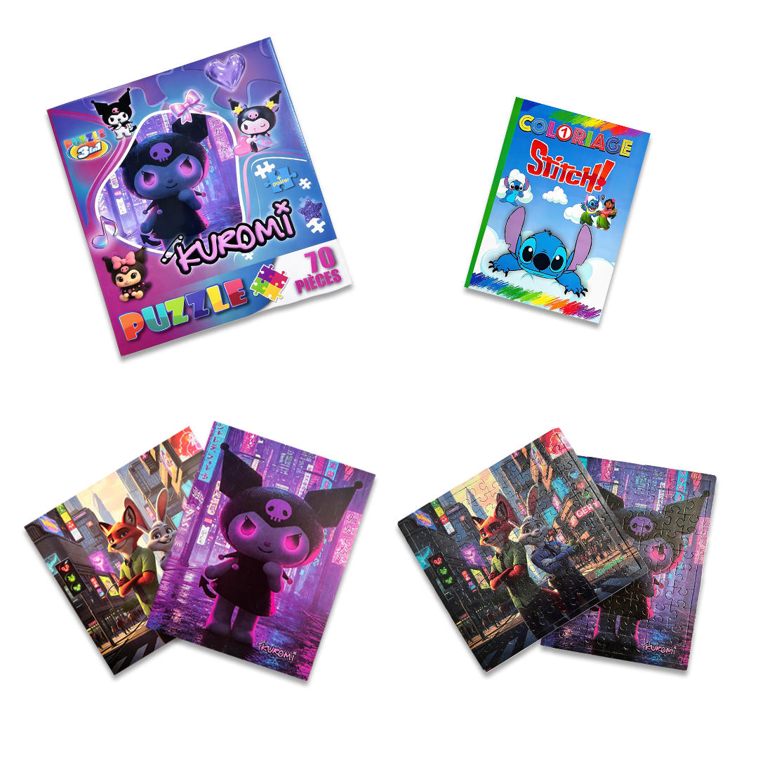 JOUET PUZZLE 3EN1 KUROMI-ZOOTOPIA
