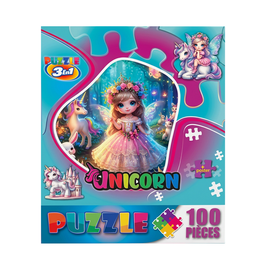 JOUET PUZZLE 3EN1 UNICORN-FROZEN