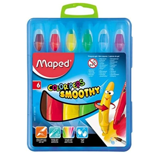 CRAYON DE CIRE MAPED SMOOTHY DE 6