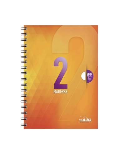 CAHIER 2EN1 WIRO A4 200P YAMAMA METAL 80G