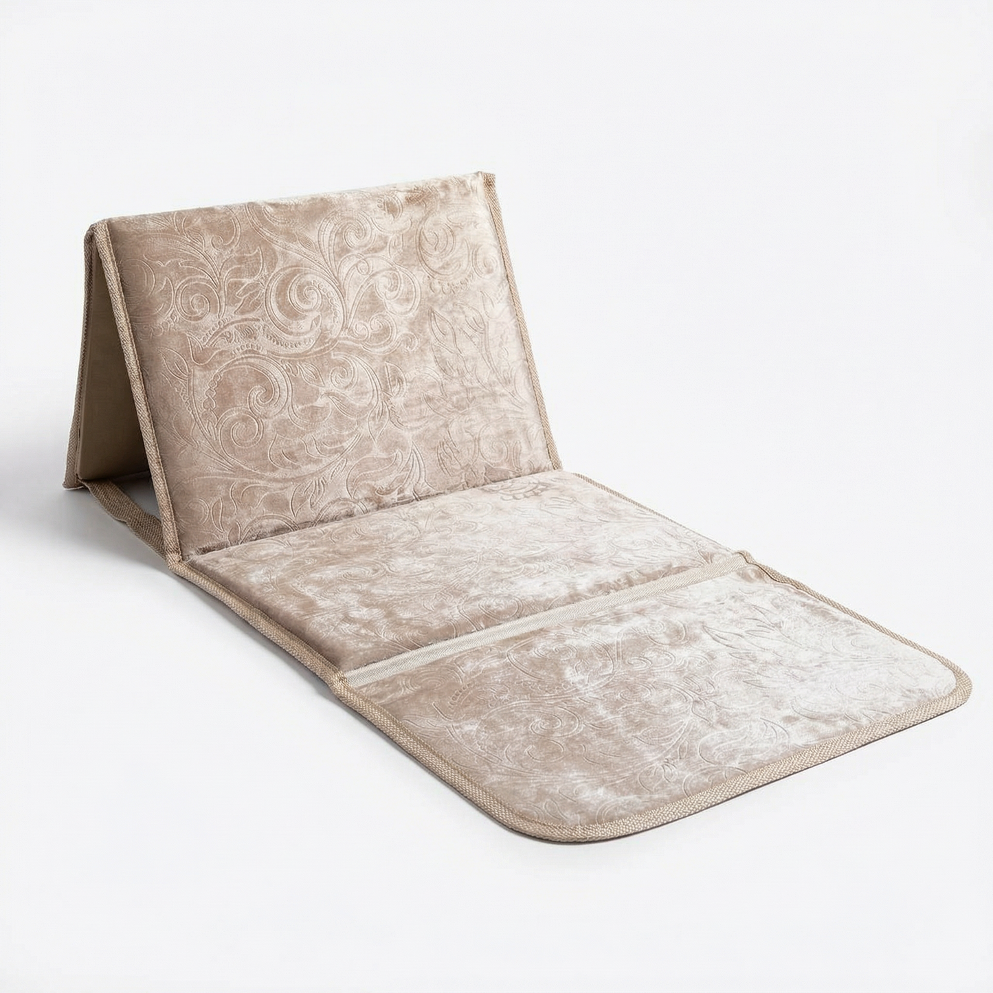 TAPIS DE PRIERE PLIABLE VELOUR AVEC DOSSIER