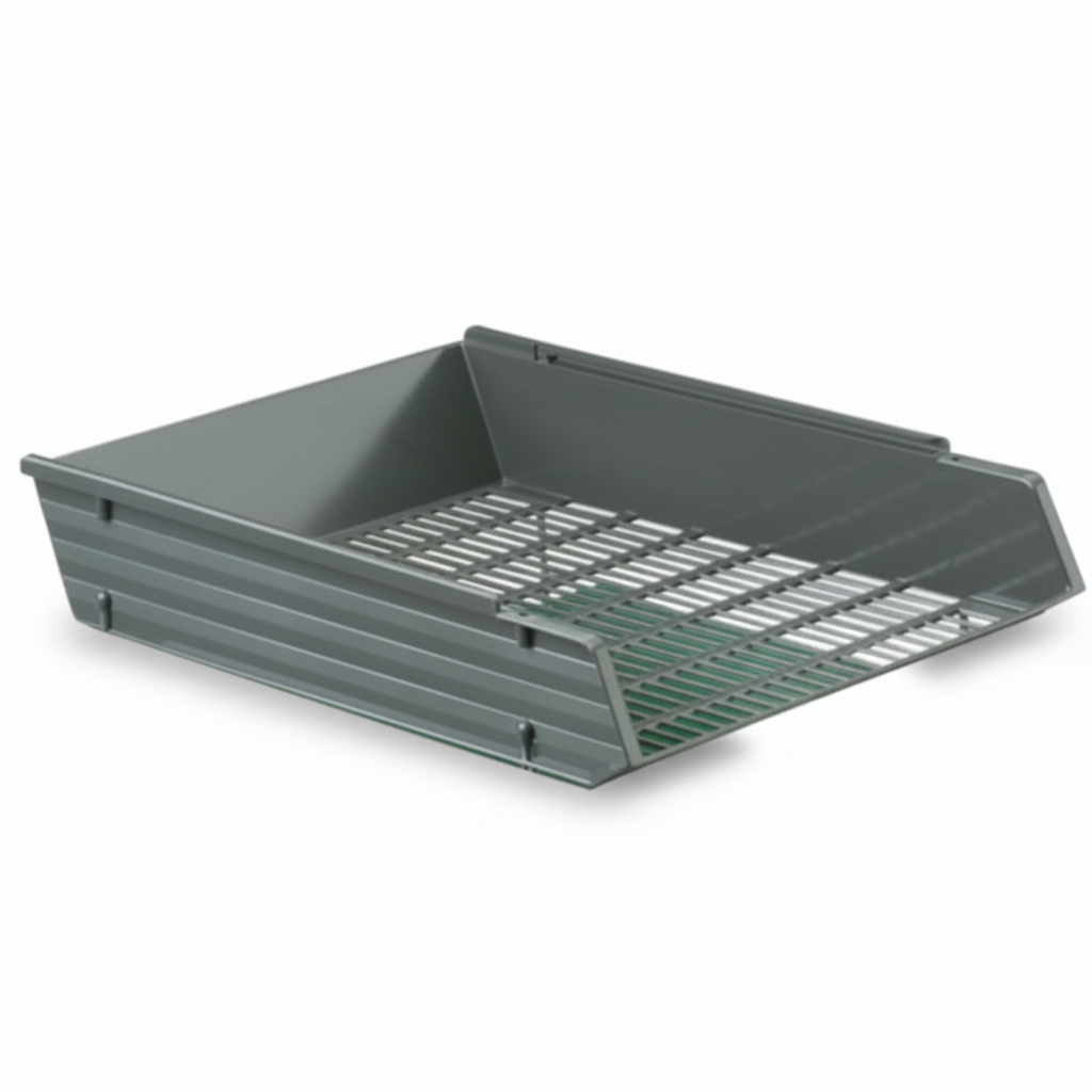 CORBEILLE A COURRIER FAIBO AJOURE GRIS 104-08