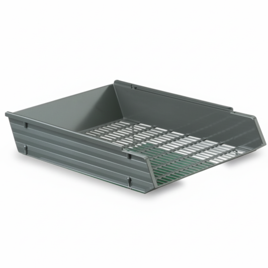 CORBEILLE A COURRIER FAIBO AJOURE GRIS 104-08