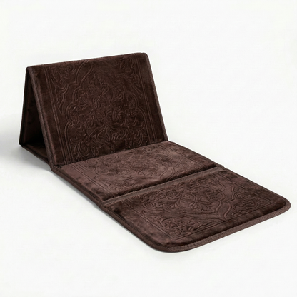TAPIS DE PRIERE PLIABLE VELOUR AVEC DOSSIER