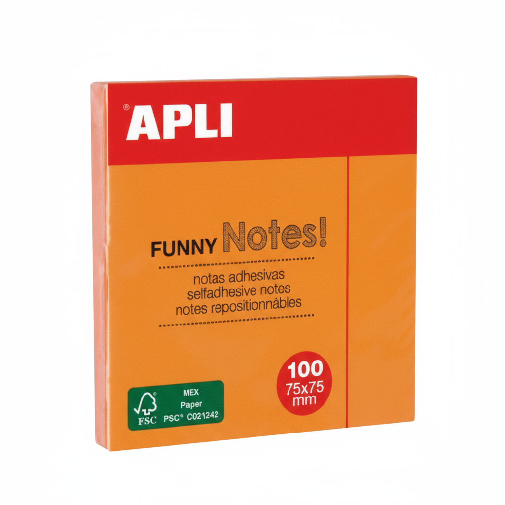 STICKY NOTES APLI 75*75 ORANGE FLUO