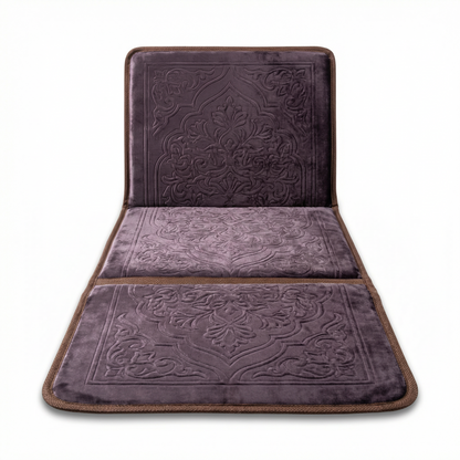 TAPIS DE PRIERE PLIABLE VELOUR AVEC DOSSIER