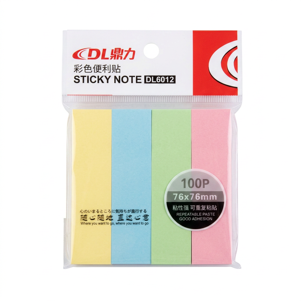 STICKY NOTE DL 76*76 PASTEL 4CL 100F REF 6012