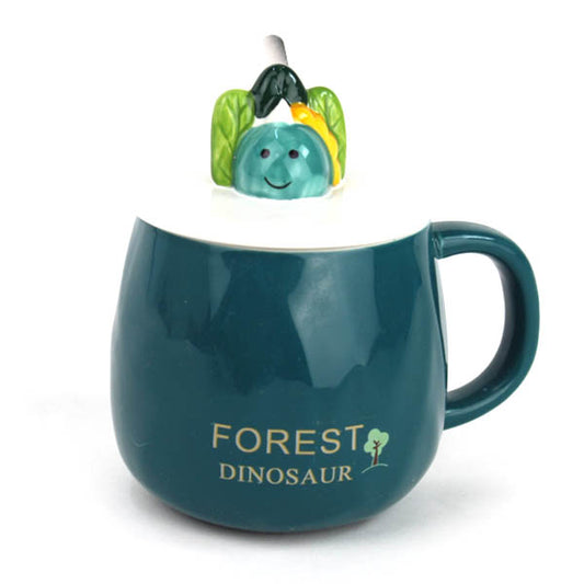 MUG EN CERAMIQUE AVEC COUVERTURE+ CUILLERE