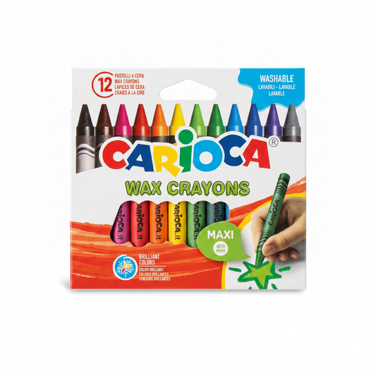 CRAYON DE CIRE CARIOCA WAX MAXI DE 12 42369