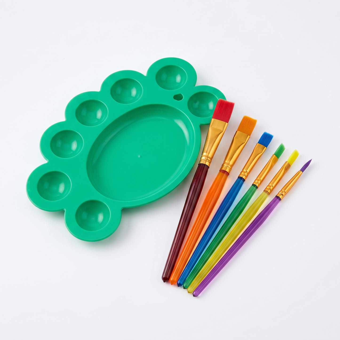 PALETTE DE PEINTURE EN PLASTIQUE AVEC 6 PINCEAUX REF FRS-25