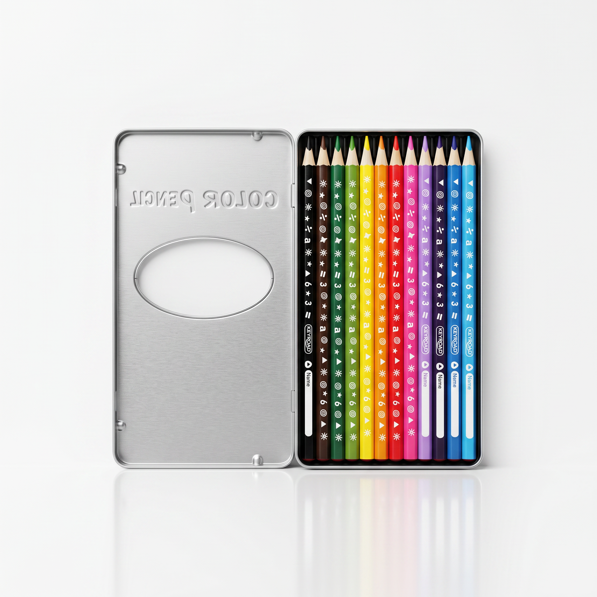 CRAYON COULEUR KEYROAD 12/18 BOITE METALE REF KR971450V
