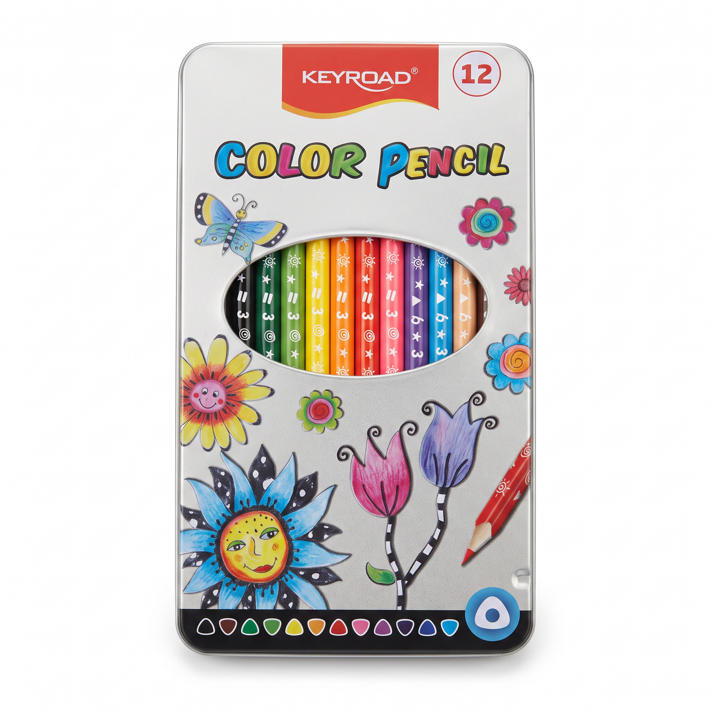 CRAYON COULEUR KEYROAD 12/18 BOITE METALE REF KR971450V