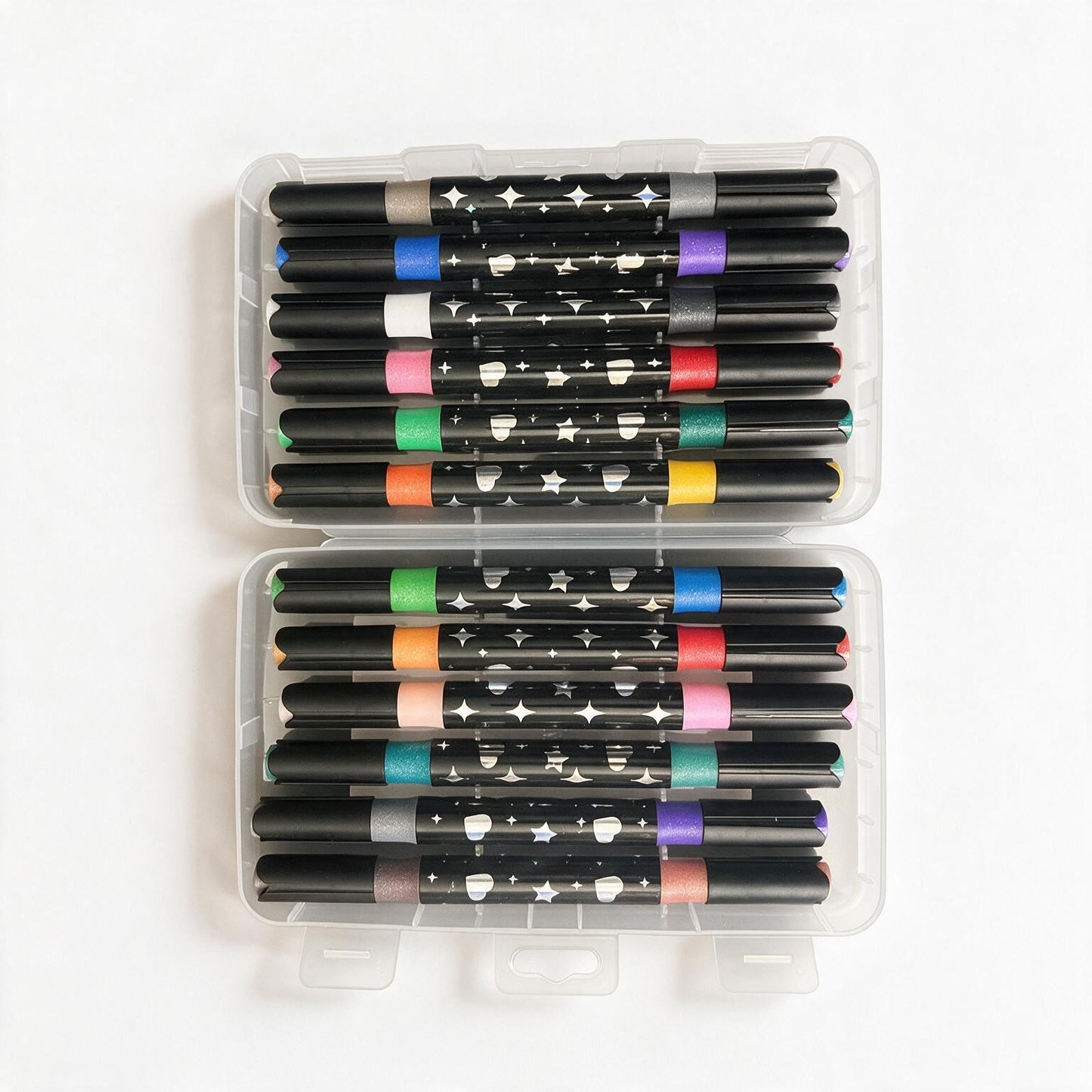 MARQUEUR ACRYLIQUE GLITTER DUAL TIP DE 12 REF HY-8820-12
